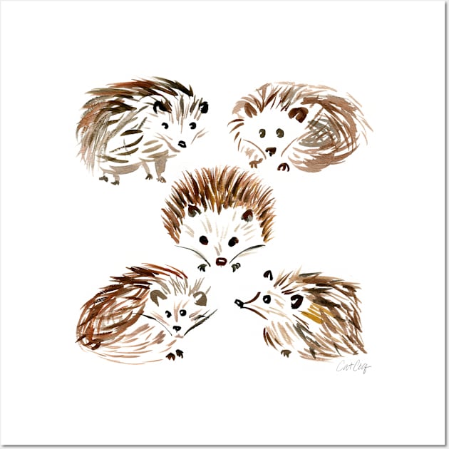 Hedgehogs Wall Art by CatCoq